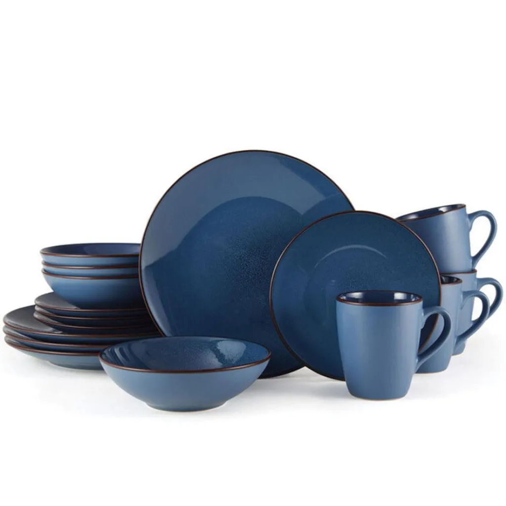 Dinnerware Service For 4|Pfaltzgraff® Pierce Blue 16 Piece Dinnerware Set, Service for 4