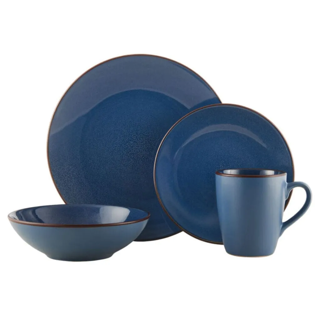 Dinnerware Service For 4|Pfaltzgraff® Pierce Blue 16 Piece Dinnerware Set, Service for 4