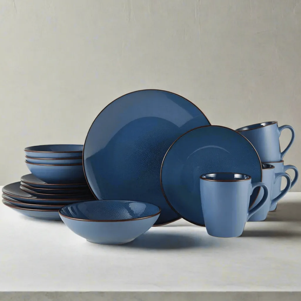 Dinnerware Service For 4|Pfaltzgraff® Pierce Blue 16 Piece Dinnerware Set, Service for 4