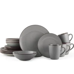 Dinnerware Service For 4|Pfaltzgraff® Pierce Gray 16 Piece Dinnerware Set, Service for 4