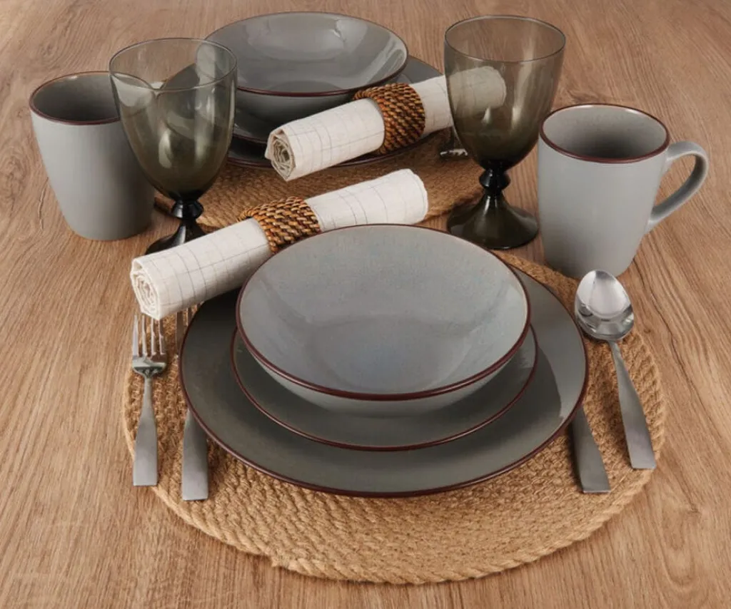 Dinnerware Service For 4|Pfaltzgraff® Pierce Gray 16 Piece Dinnerware Set, Service for 4