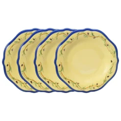 Salad Plates|Pfaltzgraff® Pistoulet® Set of 4 Salad Plates with Blue Band