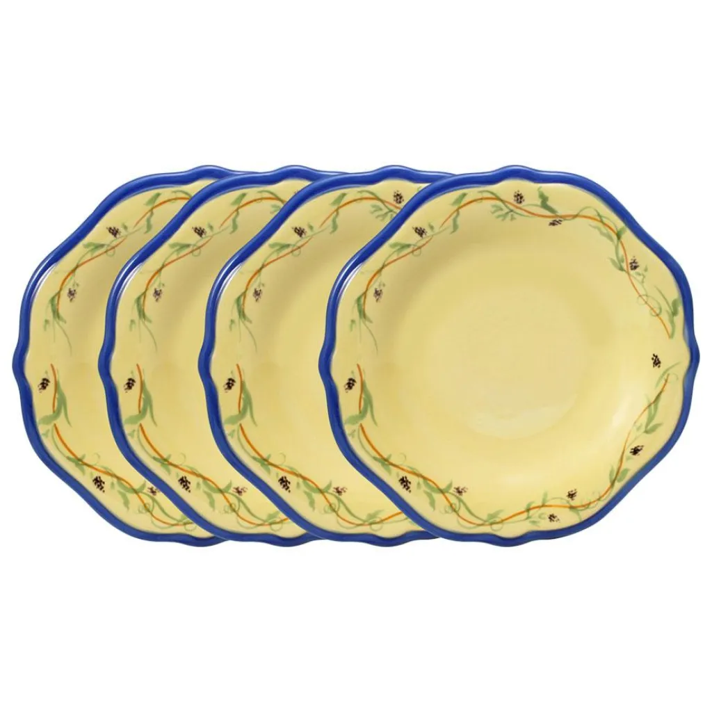 Salad Plates|Pfaltzgraff® Pistoulet® Set of 4 Salad Plates with Blue Band
