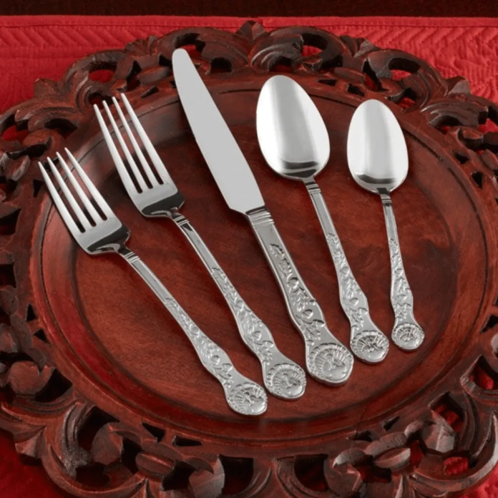 Sets|Pfaltzgraff® Plymouth 20 Piece Turkey Flatware Set, Service for 4