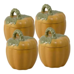 Serve Bowls|Bakeware|Pfaltzgraff® Plymouth Set of 4 Pumpkin Covered Dishes