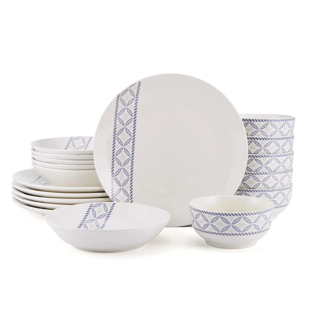 Dinnerware Service For 6|Studio Nova Preslie 18 Piece Dinnerware Set, Service for 6
