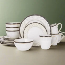 Dinnerware Service For 4|Pfaltzgraff® Promenade Column 16 Piece Dinnerware Set, Service for 4