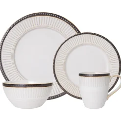Dinnerware Service For 4|Pfaltzgraff® Promenade Column 16 Piece Dinnerware Set, Service for 4