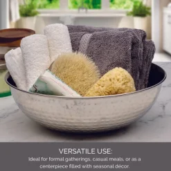 Serve Bowls|Gourmet Basics® Radiance Hammered Serving Bowl