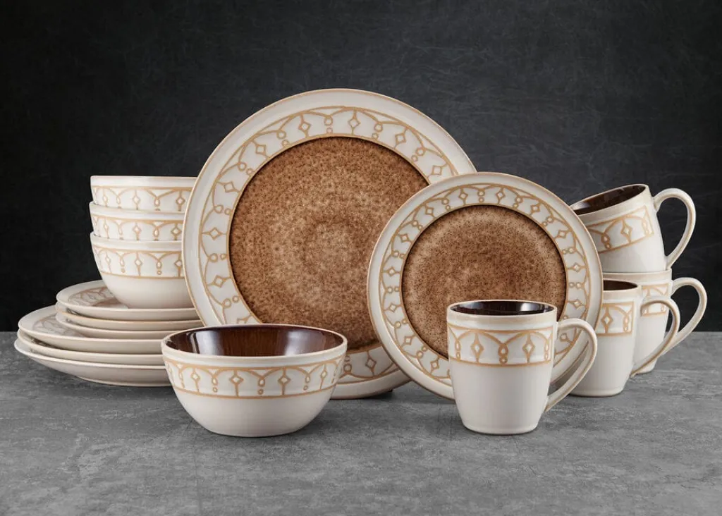 Dinnerware Service For 4|Pfaltzgraff® Remi Beige 16 Piece Dinnerware Set, Service for 4