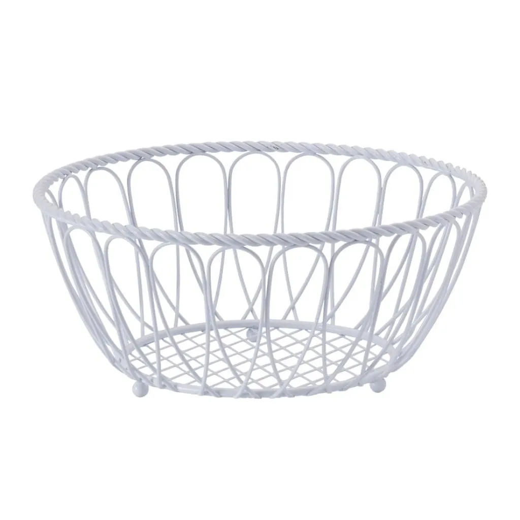 Fruit And Storage Baskets|Gourmet Basics® Rope Fruit and Bread Basket White