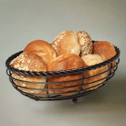 Fruit And Storage Baskets|Gourmet Basics® Rope Oval Bread Basket