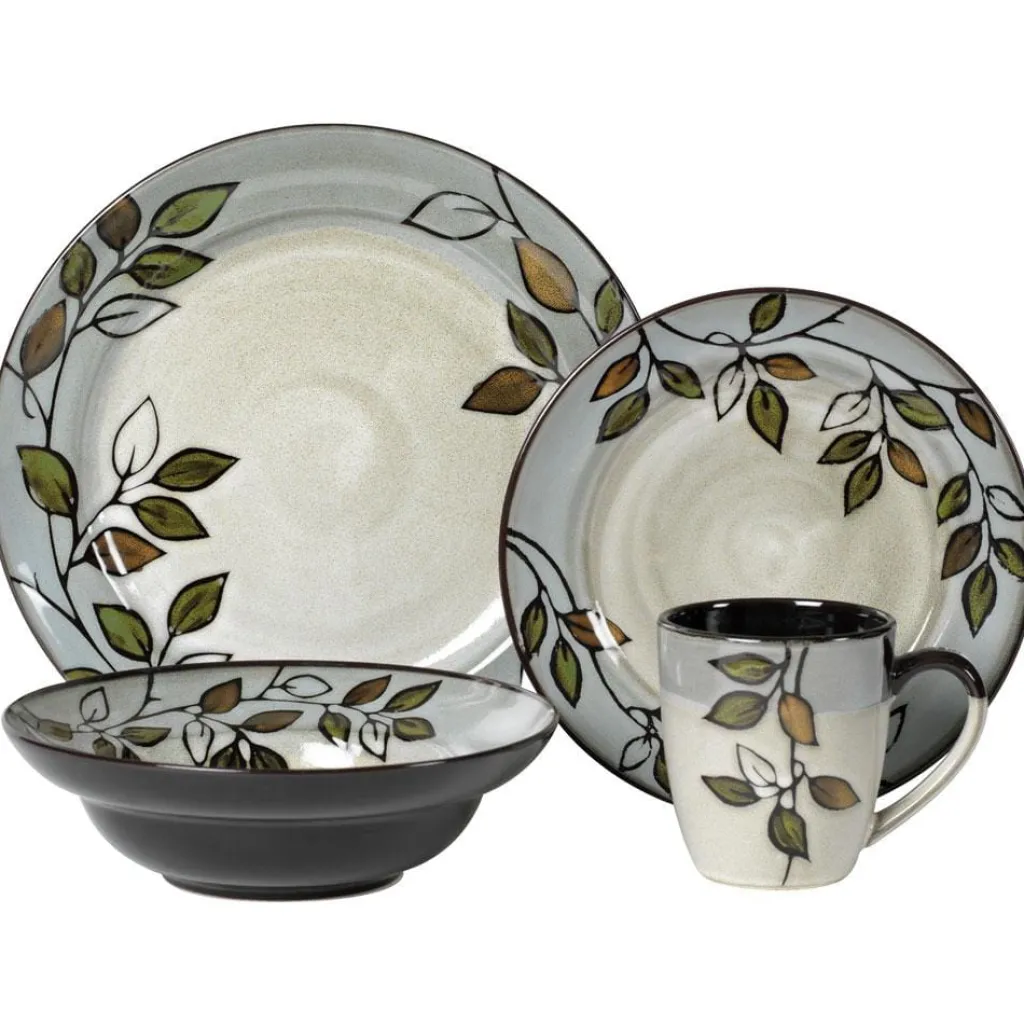 Dinnerware Service For 4|Dinnerware Service For 8|Pfaltzgraff® Rustic Leaves Dinnerware Set