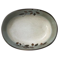 Serve Bowls|Pfaltzgraff® Rustic Leaves Oval Serve Bowl