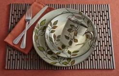 Dinnerware Service For 8|Pfaltzgraff® Rustic Leaves Service for 8 with Serveware