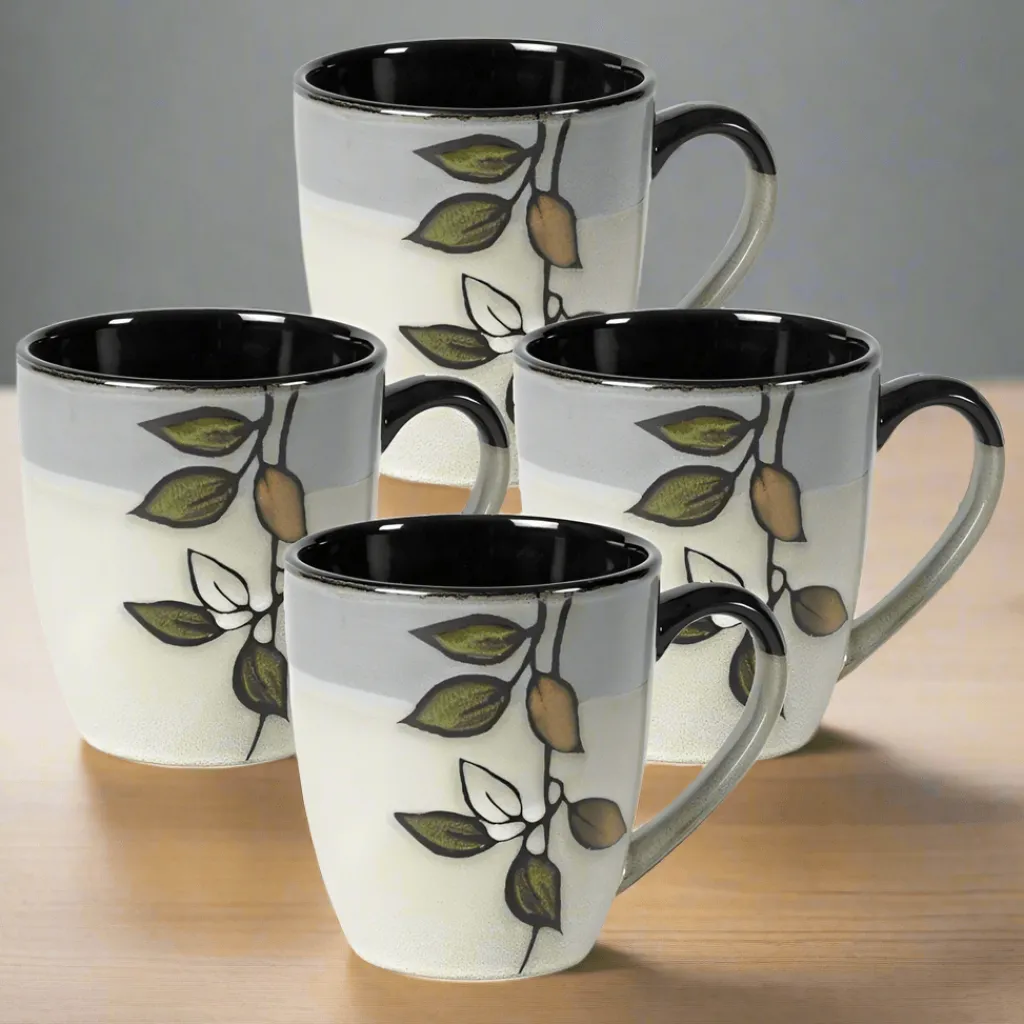 Coffee Mugs|Pfaltzgraff® Rustic Leaves Set of 4 Mugs