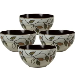 Soup Cereal Bowls|Pfaltzgraff® Rustic Leaves Set of 4 Soup Cereal Bowls
