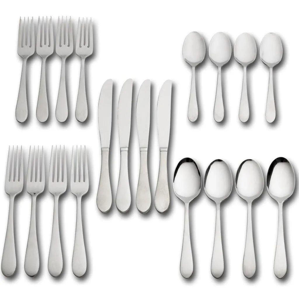 Sets|Pfaltzgraff® Salisbury Satin 20 Piece Flatware Set, Service for 4