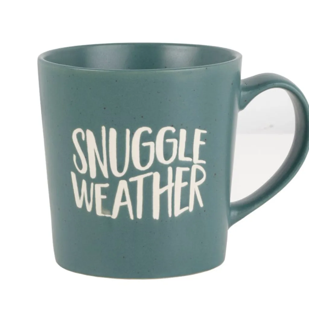 Coffee Mugs|Pfaltzgraff® Sentiment Mugs Green Snuggle Weather Mug