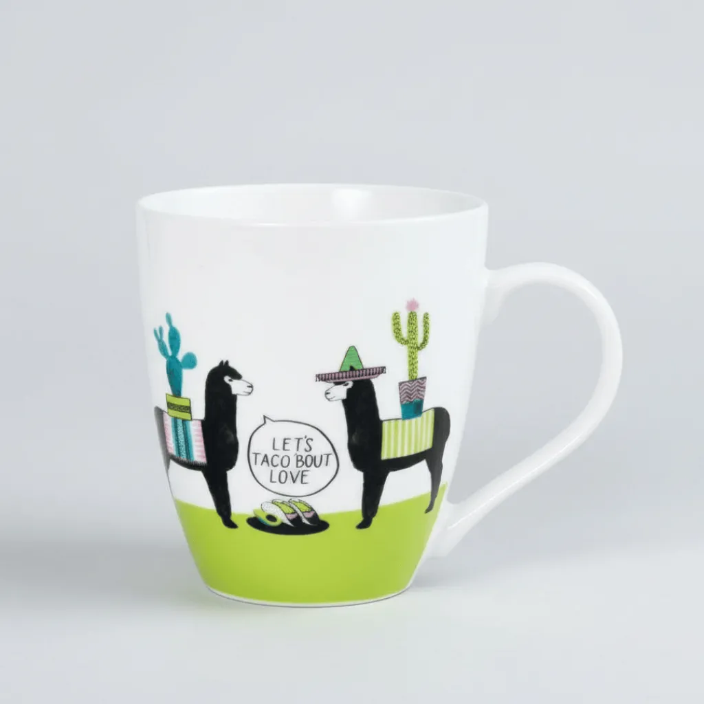 Coffee Mugs|Pfaltzgraff® Sentiment Mugs Lets Taco Bout Love Llama Mug