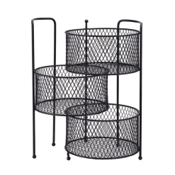 Fruit And Storage Baskets|Gourmet Basics® Soto Countertop 3 Tier Storage Organizer, 14 Inch
