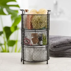 Fruit And Storage Baskets|Gourmet Basics® Soto Countertop 3 Tier Storage Organizer, 14 Inch