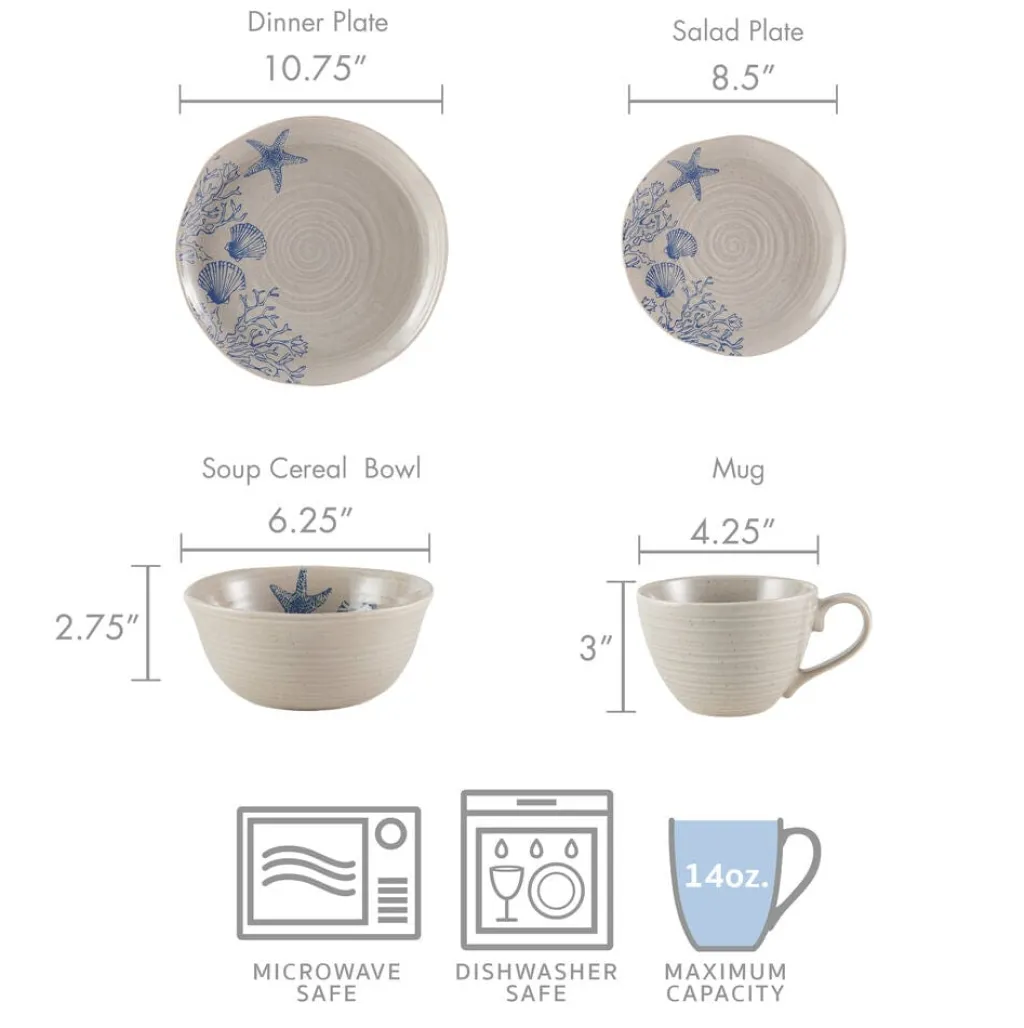 Dinnerware Service For 4|Pfaltzgraff® Southport 16 Piece Dinnerware Set, Service for 4