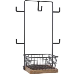 Fruit And Storage Baskets|Gourmet Basics® Stella Mug Tree with Storage Basket