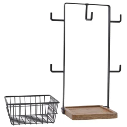 Fruit And Storage Baskets|Gourmet Basics® Stella Mug Tree with Storage Basket