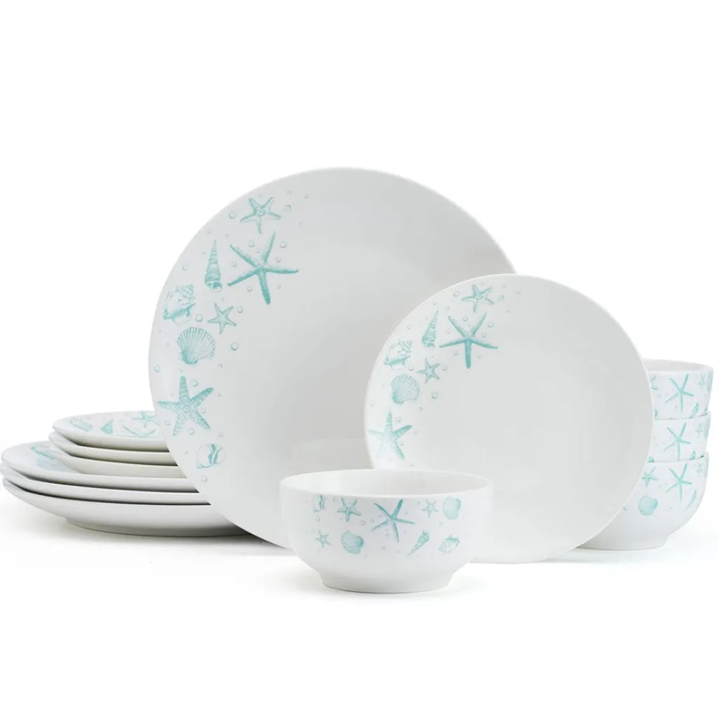 Dinnerware Service For 4|Studio Nova Tahiti 12 Piece Dinnerware Set, Service for 4