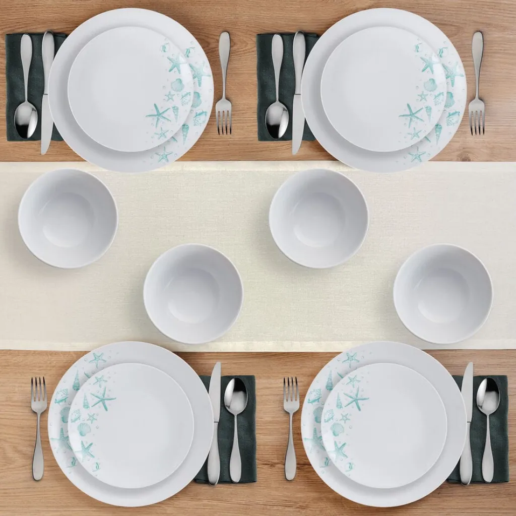 Dinnerware Service For 4|Studio Nova Tahiti 12 Piece Dinnerware Set, Service for 4
