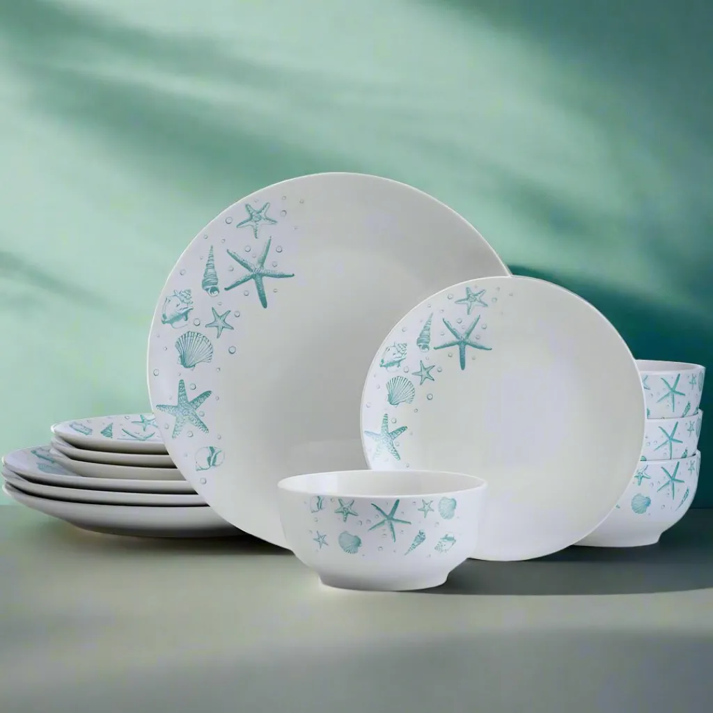 Dinnerware Service For 4|Studio Nova Tahiti 12 Piece Dinnerware Set, Service for 4