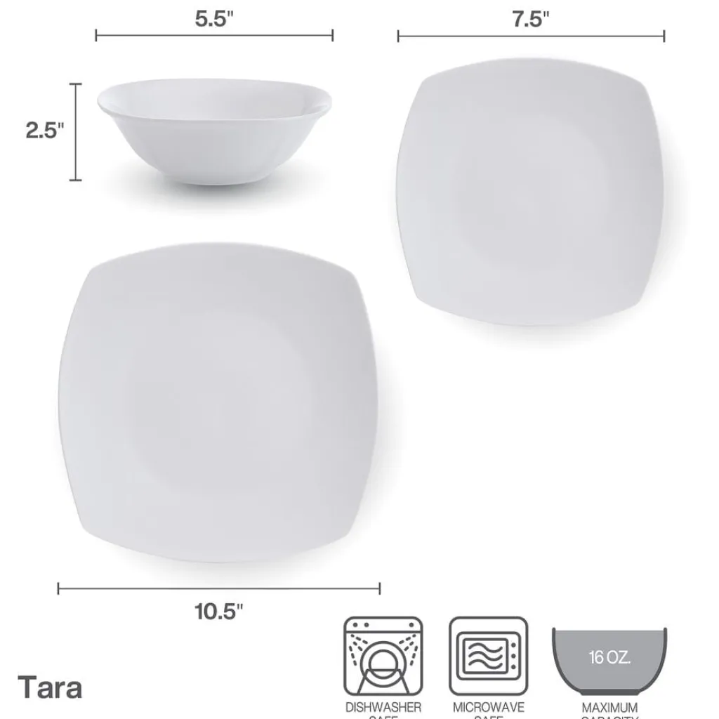 Dinnerware Service For 4|Studio Nova Tara 12 Piece Dinnerware Set, Service for 4
