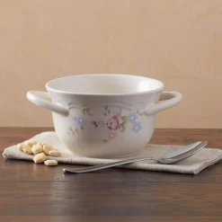 Soup Cereal Bowls|Pfaltzgraff® Tea Rose Double Handled Soup Bowl