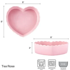 Serve Bowls|Pfaltzgraff® Tea Rose Pink Heart Serve Bowl