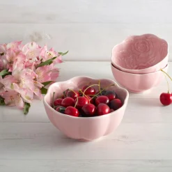 Soup Cereal Bowls|Pfaltzgraff® Tea Rose Pink Set of 4 Soup Cereal Bowl