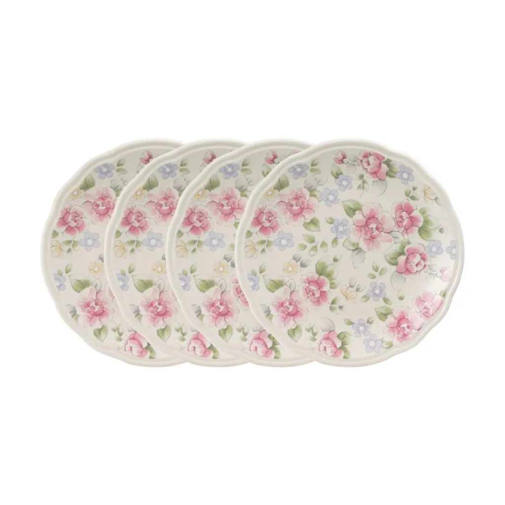 Salad Plates|Pfaltzgraff® Tea Rose Set of 4 Accent Luncheon Plates