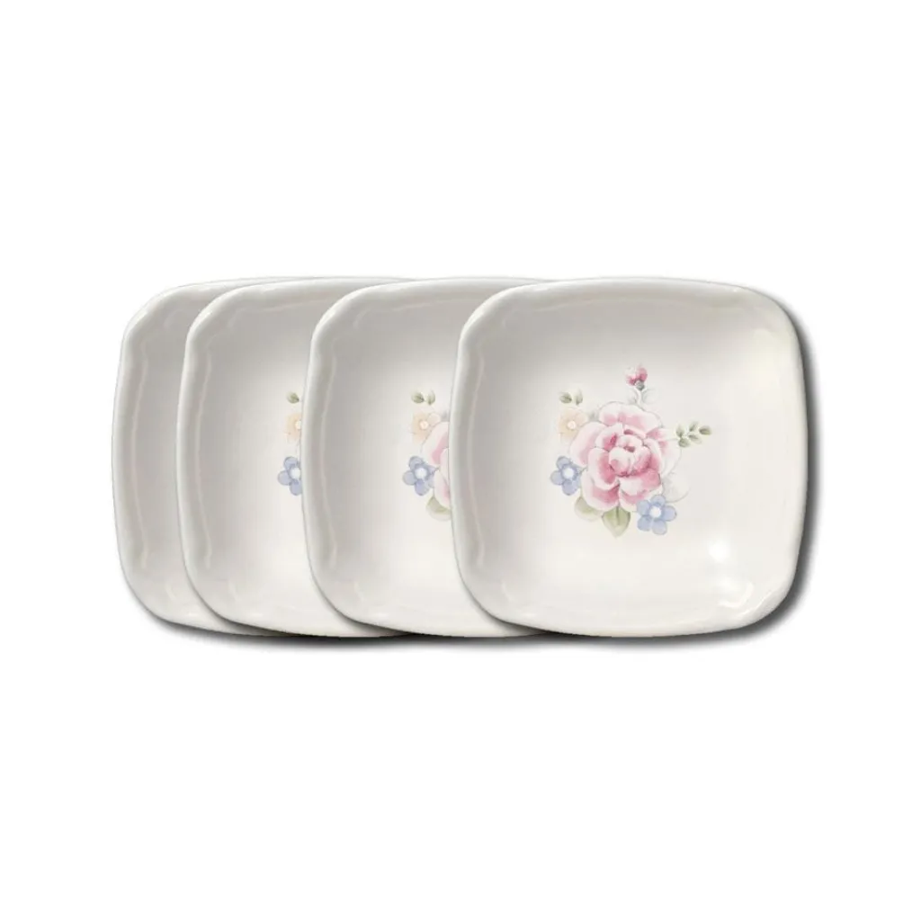 Appetizer Plates|Pfaltzgraff® Tea Rose Set of 4 Appetizer Plates