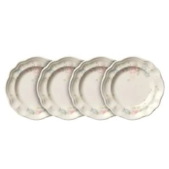 Appetizer Plates|Pfaltzgraff® Tea Rose Set of 4 Dessert Plates