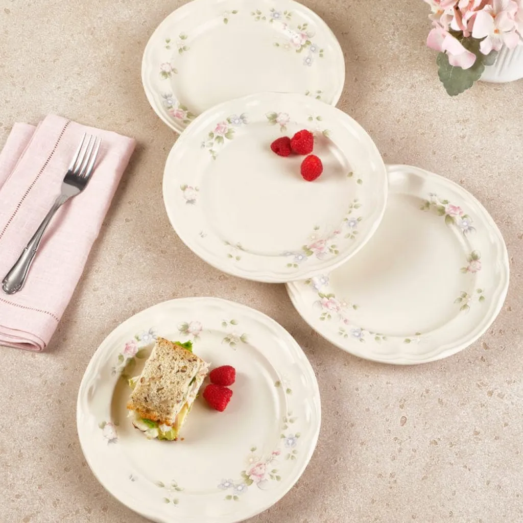 Salad Plates|Pfaltzgraff® Tea Rose Set of 4 Luncheon Plates