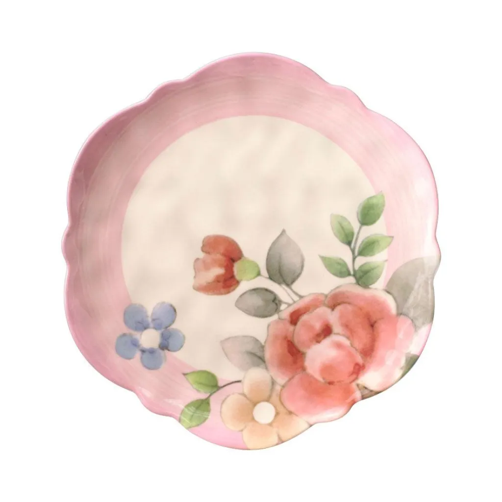 Salad Plates|Pfaltzgraff® Tea Rose Set of 4 Outdoor Melamine Salad Plates