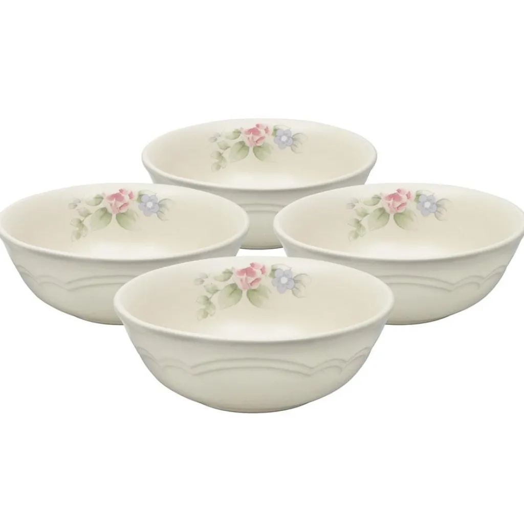Soup Cereal Bowls|Pfaltzgraff® Tea Rose Set of 4 Soup Cereal Bowls