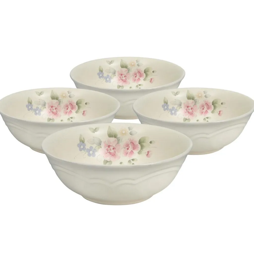 Soup Cereal Bowls|Pfaltzgraff® Tea Rose Set of 4 Super Soup Cereal Bowls