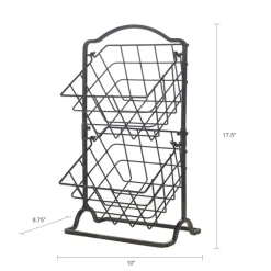 Fruit And Storage Baskets|Gourmet Basics® 2 Tier Hanging Storage Baskets