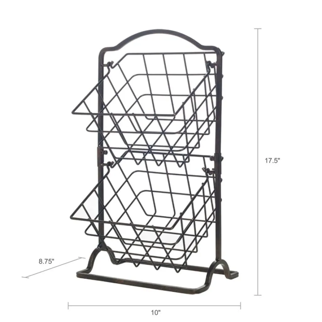 Fruit And Storage Baskets|Gourmet Basics® 2 Tier Hanging Storage Baskets