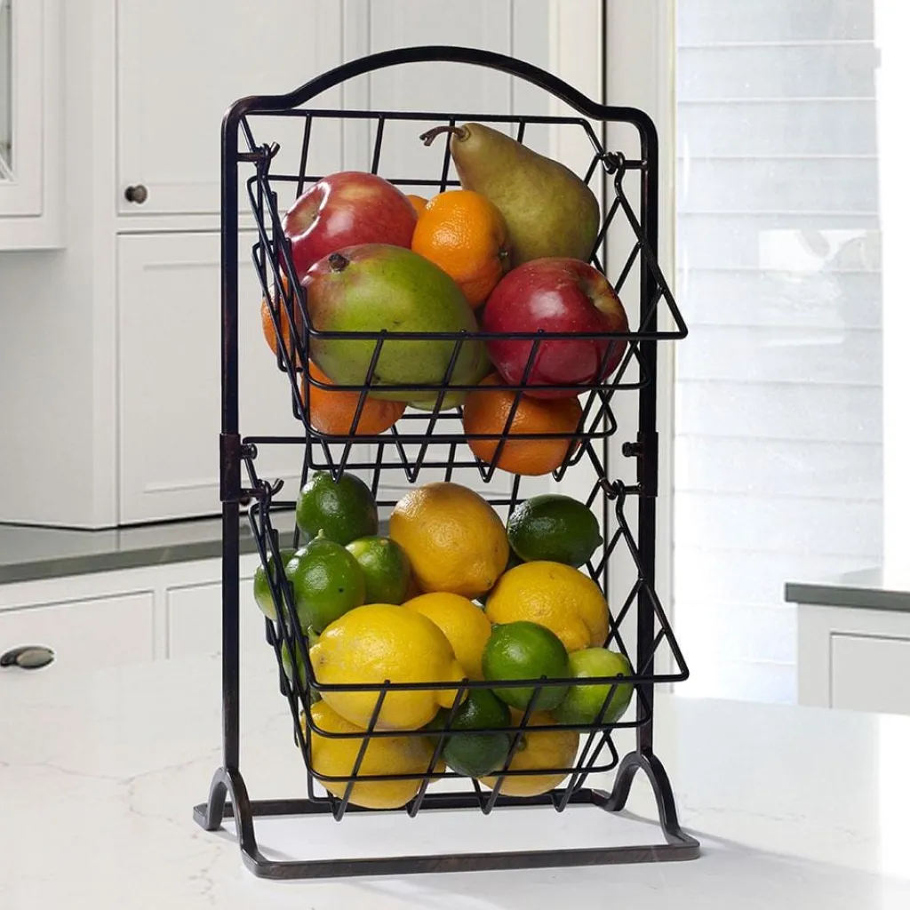 Fruit And Storage Baskets|Gourmet Basics® 2 Tier Hanging Storage Baskets