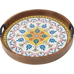 Lazy Susans|Gourmet Basics® Tile Design Lazy Susan Serve Tray