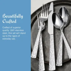 Sets|Gourmet Basics® Tilly 20 Piece Flatware Set, Service for 4