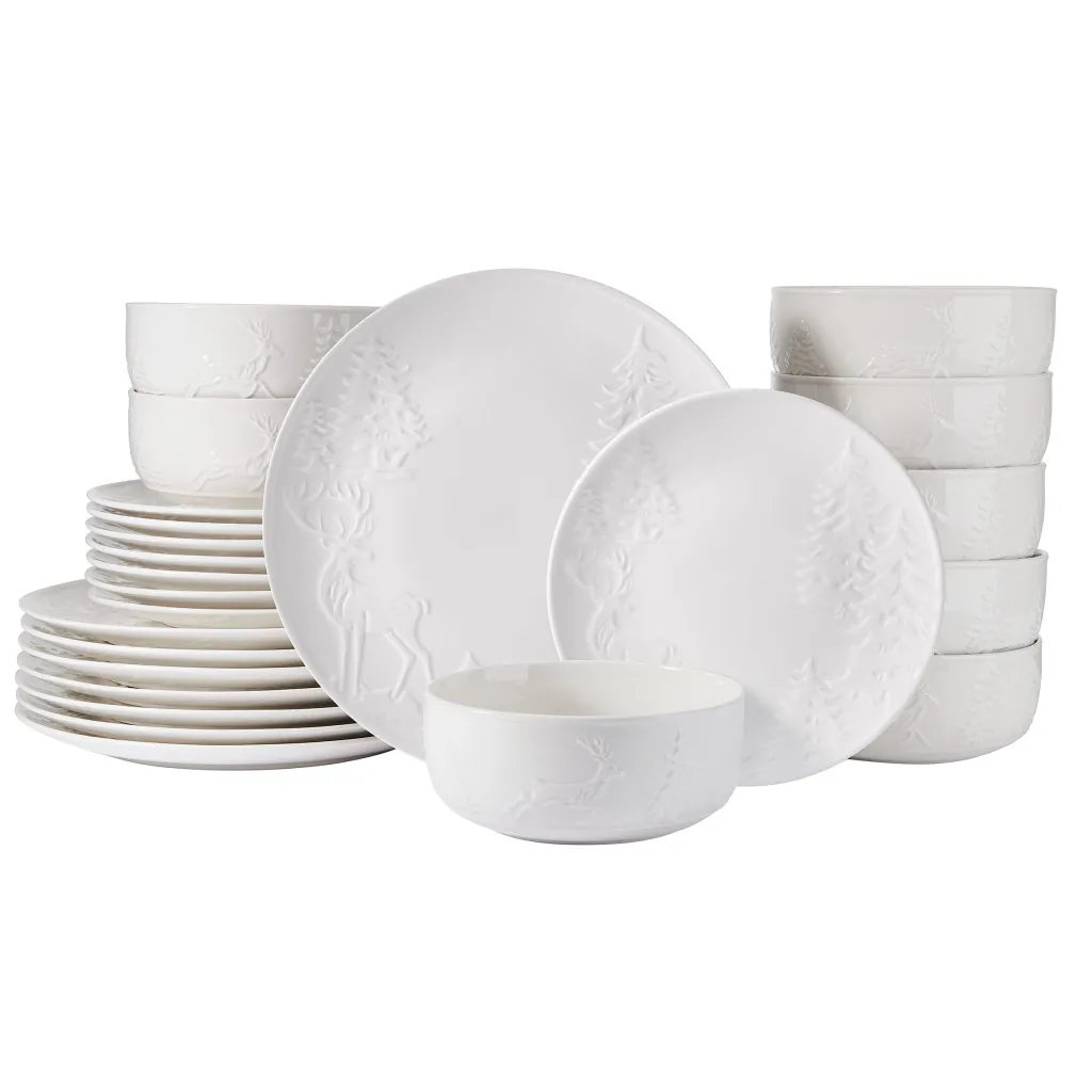 Dinnerware Service For 8|Pfaltzgraff® Trailside Retreat 24 Piece Dinnerware Set, Service for 8