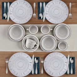 Dinnerware Service For 4|Pfaltzgraff® Trellis Lodge White 16 Piece Dinnerware Set, Service for 4